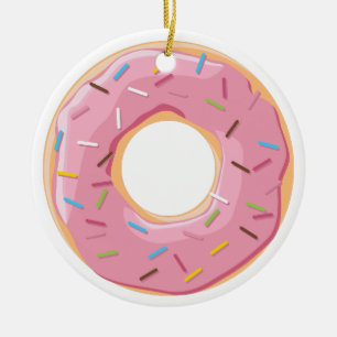 Décoration En Céramique Motif de Donuts Colorés Rétro pour une Fête Amusan
