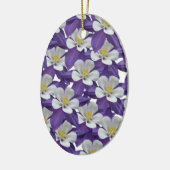 Décoration En Céramique Motif de fleurs Columbine (Gauche)