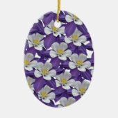 Décoration En Céramique Motif de fleurs Columbine (Devant)