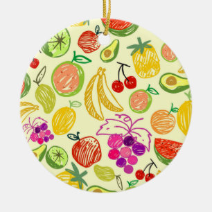 Décoration En Céramique Motif de fruits
