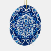 Décoration En Céramique Motif de mosaïque en Indigo et Cobalt Blue (Droite)