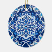 Décoration En Céramique Motif de mosaïque en Indigo et Cobalt Blue (Gauche)