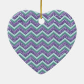 Décoration En Céramique Motif de verre Amethyst Zigzag (Dos)