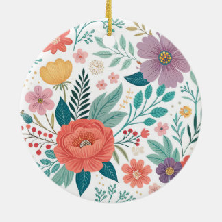 Décoration En Céramique Motif d'impression floral dynamique