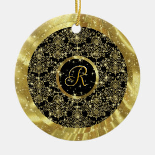 Décoration En Céramique Motif d'or et étincelles sur mesure