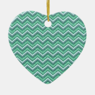Décoration En Céramique Motif Emerald Chevron à facettes