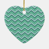 Décoration En Céramique Motif Emerald Chevron à facettes (Dos)