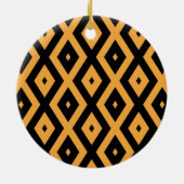 Décoration En Céramique Motif en diamant jaune et noir (Dos)
