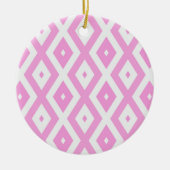 Décoration En Céramique Motif en diamant rose et blanc (Devant)