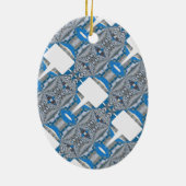 Décoration En Céramique Motif et texte fractionné psychédélique (Dos)