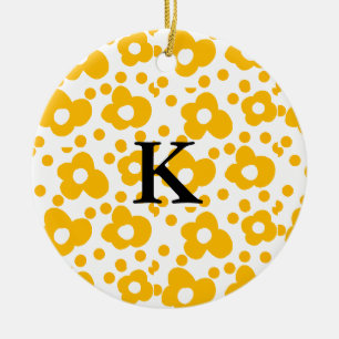 Décoration En Céramique Motif floral de marguerite blanc jaune ajouter mon
