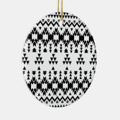 Décoration En Céramique Motif géométrique Aztec noir et blanc (Droite)