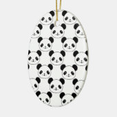Décoration En Céramique Motif Kawaii Panda En Noir Et Blanc (Gauche)