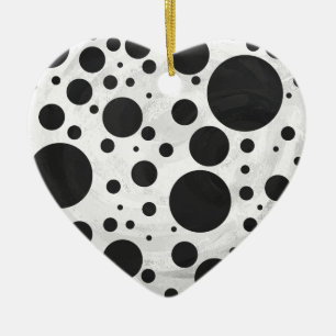 Décoration En Céramique Motif Kohl Black Polka