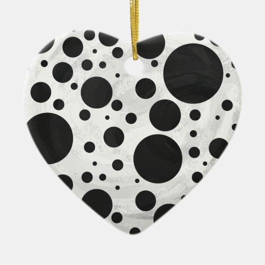 Décoration En Céramique Motif Kohl Black Polka (Devant)