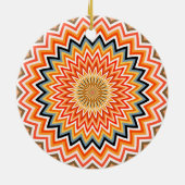 Décoration En Céramique Motif Mandala Zigzag (Dos)