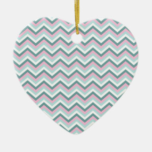 Décoration En Céramique Motif Ocean Mist Chevron