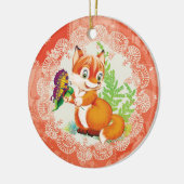 Décoration En Céramique motif renard et papillon (Gauche)