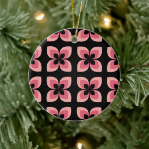 Décoration En Céramique Motif rose deux tons lumineux