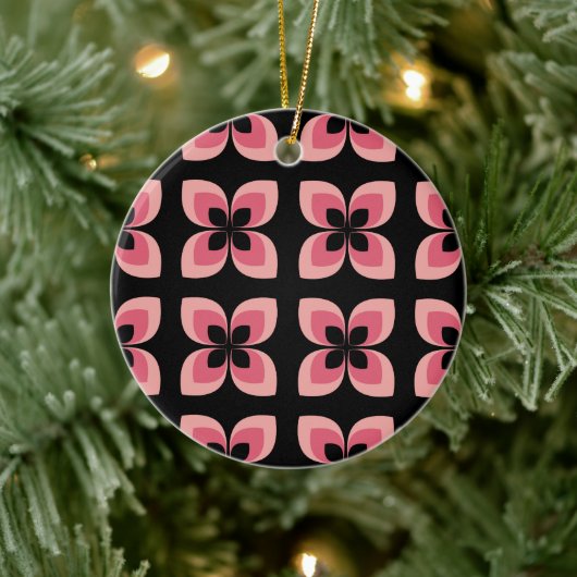 Décoration En Céramique Motif rose deux tons lumineux (Arbre)