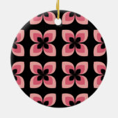 Décoration En Céramique Motif rose deux tons lumineux (Dos)