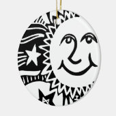 Décoration En Céramique Motif Sun personnalisé (Gauche)