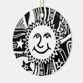 Décoration En Céramique Motif Sun personnalisé (Gauche)
