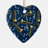 Décoration En Céramique Motif Trombone Music Notes (Droite)