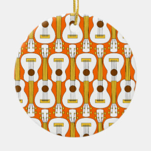 Décoration En Céramique Motif Ukulele vertical