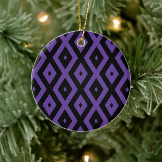 Décoration En Céramique Motif violet et diamant noir (Arbre)