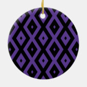 Décoration En Céramique Motif violet et diamant noir (Dos)
