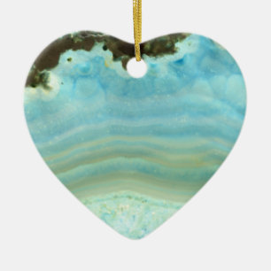 Décoration En Céramique Motifs crèmes bleus de cristal de pierre gemme de