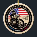 Décoration En Céramique Moto du col de l'ingénieur Colorado<br><div class="desc">Engineer Pass fait dans un emblème de style vintage et en détresse. Il s'agit d'une célèbre route pittoresque située dans le Colorado et les montagnes de San Juan.</div>