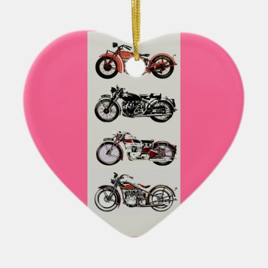 Décoration En Céramique MOTOCYCLES vintages (Devant)