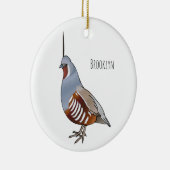 Décoration En Céramique Mountain quail bird cartoon illustration (Droite)