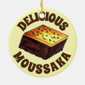 Décoration En Céramique Moussaka Grecque Méditerranéen Nourriture Aiguille (Dos)