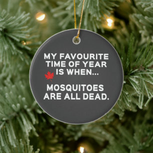 Décoration En Céramique Moustiques canadiens amusants