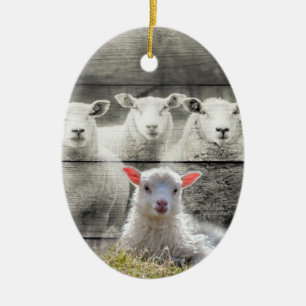 Décoration En Céramique Mouton d'agneau de bébé