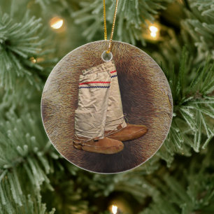 Décoration En Céramique Mukluks en fourrure de caribou