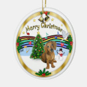 Décoration En Céramique Musique de Noël 1 - MC - Dachshund pup 13 (Gauche)