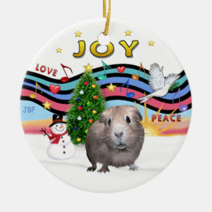 Décoration En Céramique Musique de Noël 1 - Pig de Guinée 2