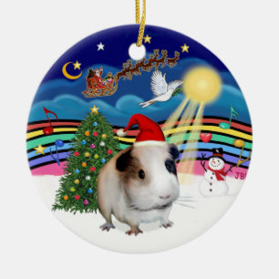 Décoration En Céramique Musique de Noël 3 - Cochon de Guinée #1