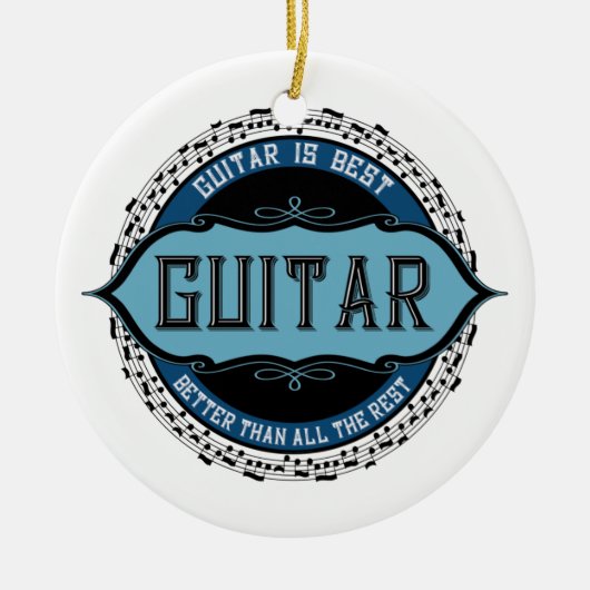 Décoration En Céramique Musique guitare Cercle (Devant)