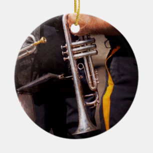 Décoration En Céramique Musique - Trompette - Orchestre de police en march