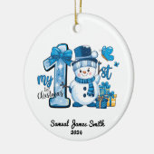 Décoration En Céramique My 1Christmas Snowman - Custom (Gauche)