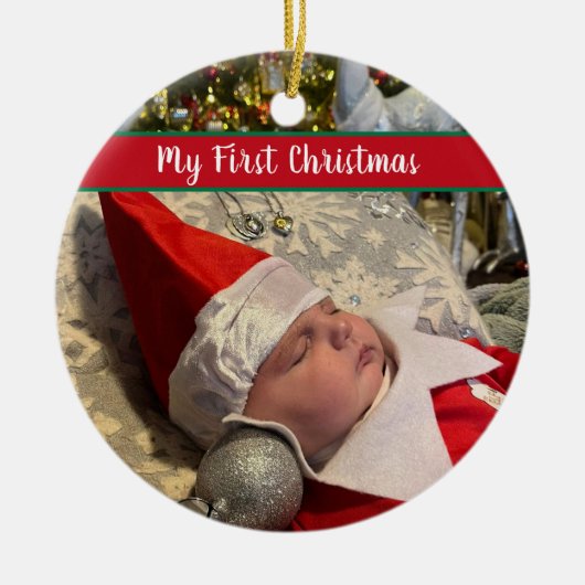 Décoration En Céramique My First Christmas Ceramic Ornament (Devant)