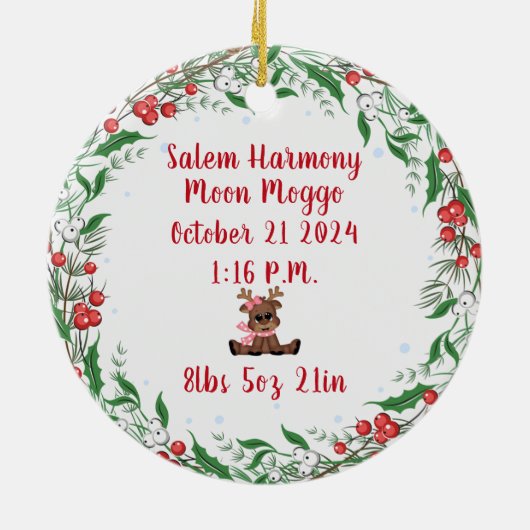 Décoration En Céramique My First Christmas Ceramic Ornament (Dos)