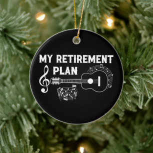 Décoration En Céramique My Retirement Plan Guitar Funny Musicians