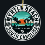 Décoration En Céramique Myrtle Beach South Carolina Retro Sunset Souvenirs<br><div class="desc">Stickers Myrtle Beach South Carolina Retro Sunset Souvenirs. Ce Myrtle rétro de la Caroline du Sud design Vintage fait un grand cadeau de Noël ou d'anniversaire pour les fans de la plage de Caroline du Sud. Le design rétro des vibes d'été est un cadeau parfait pour les amateurs de voyage...</div>