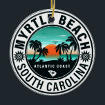 Décoration En Céramique Myrtle Beach South Carolina Retro Sunset Souvenirs<br><div class="desc">Stickers Myrtle Beach South Carolina Retro Sunset Souvenirs. Ce Myrtle rétro de la Caroline du Sud design Vintage fait un grand cadeau de Noël ou d'anniversaire pour les fans de la plage de Caroline du Sud. Le design rétro des vibes d'été est un cadeau parfait pour les amateurs de voyage...</div>